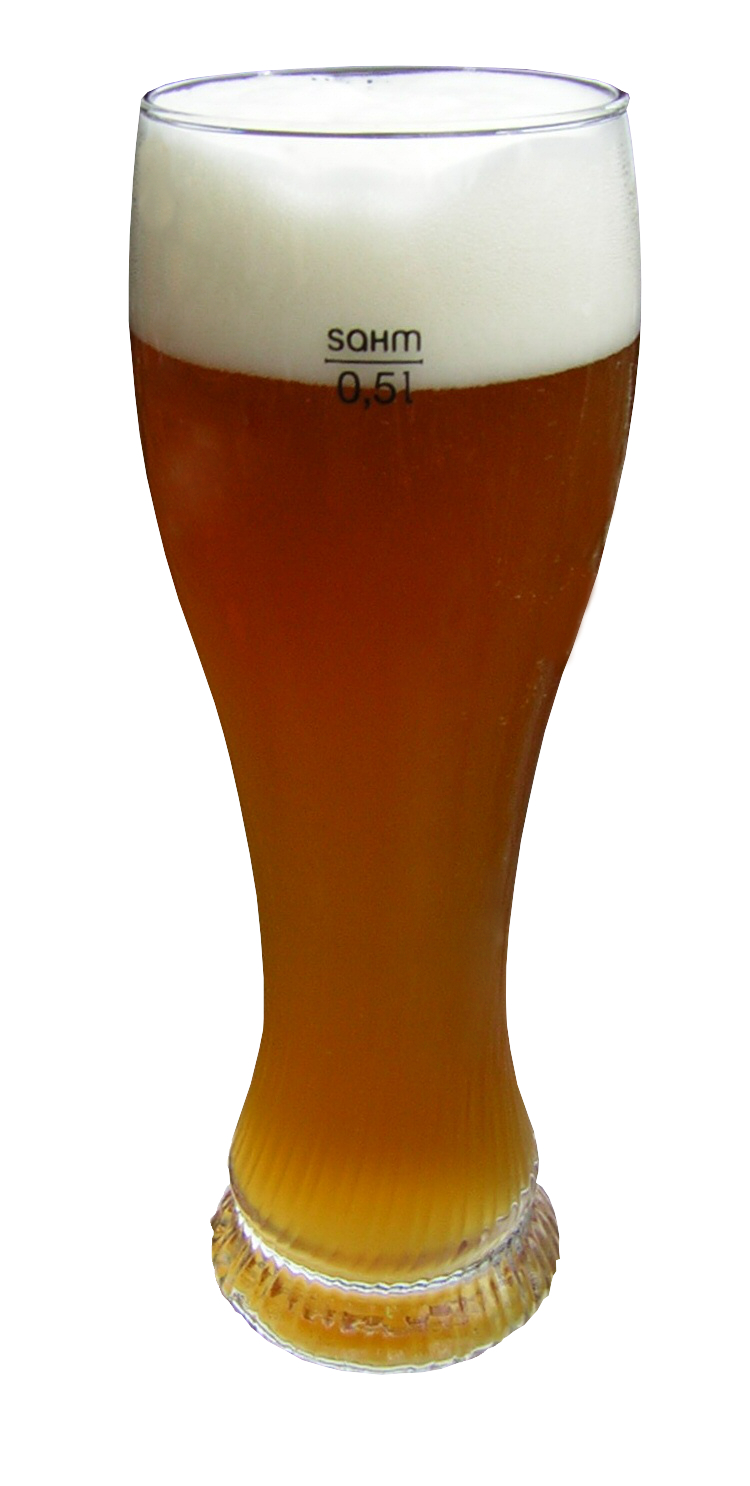 Bierglas mit Füllstrich 